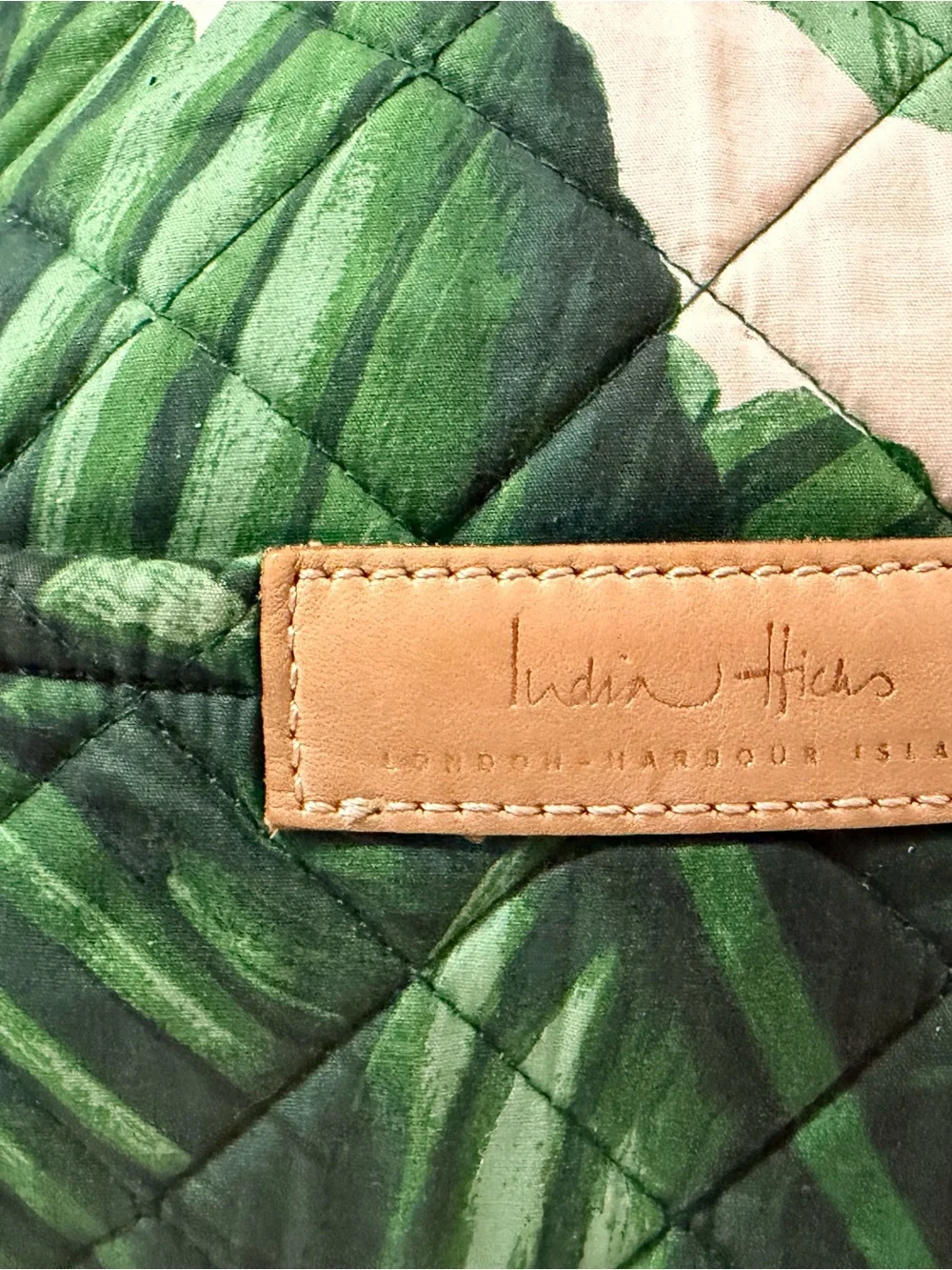 Green Tropical Quilted Tote